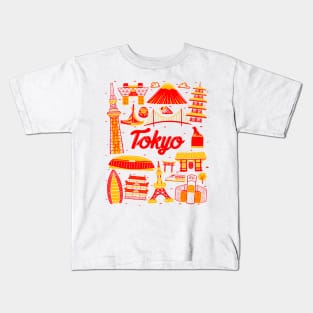 Tokyo Cityscape Landmark Kids T-Shirt